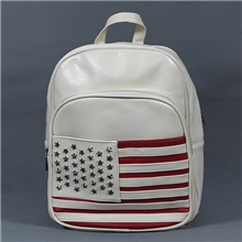 2013秋季新款双肩包韩版时尚休闲包百搭小国旗pu皮包厂家批发