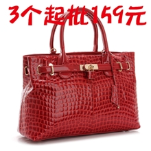 因丽尔爆款欧美新款鳄鱼真皮女包铂金包包广州批发女士手提包