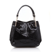 广州真皮女包2013欧美风范红宝石鳄鱼纹皮手提单肩女包真皮包包