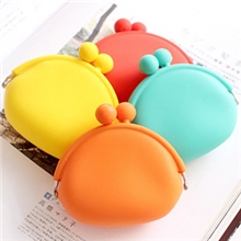 时尚可爱韩版女士零钱包糖果色硅胶元宝硬币包公主果冻淑女小包