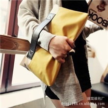 韩版2013新款女包批发拼接撞色包信封折叠手拿手抓包包