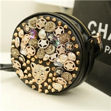 2013春夏新款韩版百搭小包复古单肩斜跨豹头柳钉元素女包小挎包