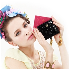 供应2013新款韩版金娜娜迷你小钱包真皮女士钱包多卡位钱包批发