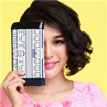 女士真皮钱包2013新款韩版长款女士三折钱包批发女拿包钱包