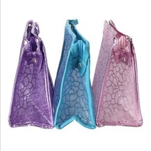 浙江厂家直销中号韩国防水闪亮金丝网半透明大容量化妆包手拎包