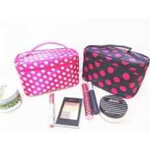 优质推荐大量色丁料便当式手提化妆包时尚百搭收纳化妆包