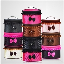 韩版美丽蕾丝花边化妆包配小镜子可压缩包厂家批发