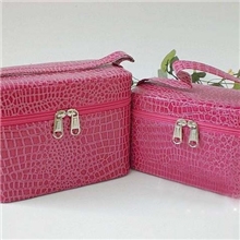 时尚韩版大容量一大一小PU皮革化妆箱化妆盒厂家直销