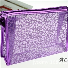 爆款大容量时尚韩版PVC丝网亮色文件袋化妆包手提女包厂家直销