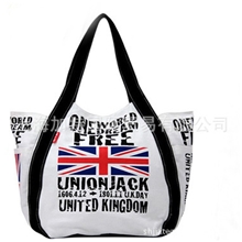 批发时尚休闲布包文艺小清新米字旗帆布包女单肩外贸帆布包潮流