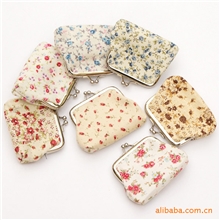 现货混批供应田园布艺碎花零钱包&middot;可当小礼品赠送