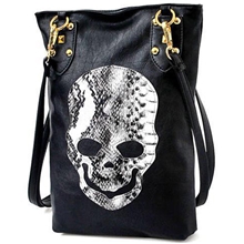 2013新款韩版品牌小羊皮纹精致蛇纹骷髅头铆钉单肩斜挎女包批发