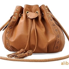 2012时尚韩版编织抽带水桶女包单肩包斜挎女包包女包批发k173