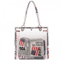 2012新款包包夏季必备沙滩包透明包可爱果冻包女包单肩包(竖)306