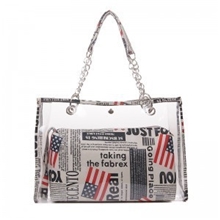 2012新款水晶包包透明包单肩包夏季必备沙滩包果冻包（横款）307