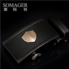 索玛格商务皮带男士自动扣真皮腰带头层纯牛皮正品裤带特价2013新