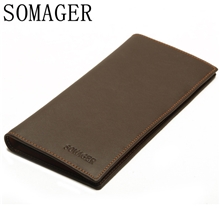 索玛格男士长款钱包牛皮钱夹时尚票夹2013新款撞色休闲皮夹疯抢