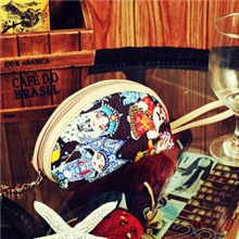 新款手拿包京剧脸谱小包中国民族风零钱包可爱多色女包钱包