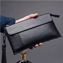 新款时尚男士长款手拿包商务休闲真皮手抓包牛皮男包男款钱包手包