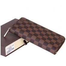 新款时尚经典格纹手包奢华高贵长款拉链手拿钱包钥匙包一件起批