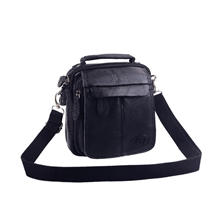 广州男士腰包100%头层牛皮单肩小背包真皮斜跨男士多用包662