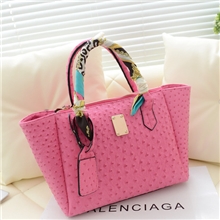 新款时尚女包欧美高档大款贝壳包鸵鸟纹丝巾大包包厂家直销