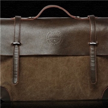 一件代发复古商务公文包纯皮帆布包韩版新款潮男包单肩手提包