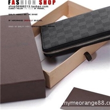 2013新款大容量真皮男士外贸女士拉链长款钱包手包皮夹60017