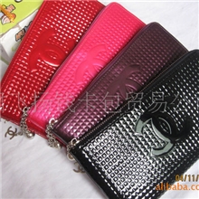 供应外贸经典款时尚女包双C字母长款加宽女式钱包票据包01119