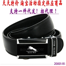 一件代发新款正品劳斯狼男士皮带真皮腰带自动扣皮带牛皮皮带厂家