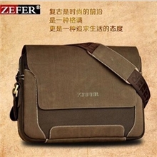 ZEFER新款帆布单肩包休闲必备英伦风男包正品包AZ019-11