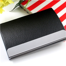正品爆款弧形高档皮革磁扣商务男士女士最佳赠品名片盒名片夹