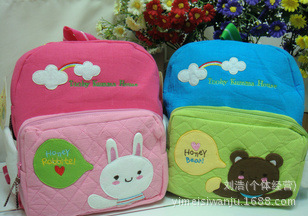 韩国韩版正品HX-Design天使布艺包包宝宝书包可爱儿童双肩背包