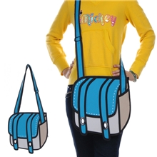 批发爆款台湾二次元漫画包相机包蓝3D立体效果单肩斜挎包韩版女包