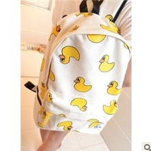 厂家直供新款韩版香港小黄鸭背包双肩包可爱流行时尚电脑包大包书