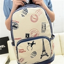 新款韩版时尚潮包学院风帆布双肩包中学生书包旅行包电脑背包女包
