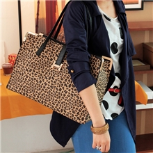 欧美H锁扣豹纹大包2013秋冬新款女包单肩手提包PU皮包129