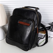 高档PU复古双肩包韩版时尚学院风男女通用学生书包电脑包代发