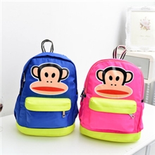 时尚儿童版大嘴巴猴子可爱书包双肩包背包男女韩版潮学院风旅行包