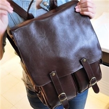 2013新款韩版学院风复古双皮扣亮皮双肩女包多用包白沟女包批发