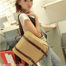 2012新款韩版帆布穿带双肩包学生书包英伦复古包双肩背女包包0868