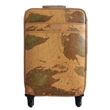 【厂家直销】韩国地图纹万向轮拉杆箱复古拉杆旅行箱行李箱皮箱