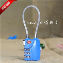 海关锁密码锁钢丝绳锁出国旅游拉杆箱包/电脑双肩背包TSA719