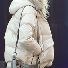 平湖羽绒服厂家批发【128元特价新款】毛线领军工短款女式羽绒服