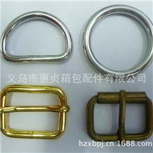 惠贞箱包配件供应铁线D环/日字扣/铁调节扣/背带扣/箱包配件