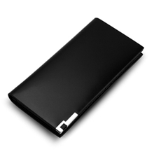 广州工厂爆款男士黑色钱包现货批发真皮西装长款牛皮皮夹卡包