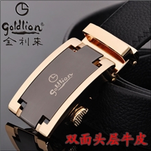 皮带正品男士腰带自动扣双面头层纯牛皮真皮高级型批发