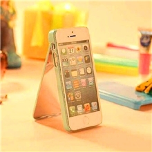 iphone4手机壳冰激凌化妆盒带镜子支架插卡保护手机壳iphone