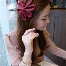 韩国金娜娜大花发卡花朵蝴蝶结大花朵细发箍发饰头饰批发