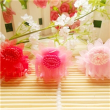 y0142蕾丝小花抓夹小玫瑰花BB捏夹宝宝可爱天蓝发夹特价批发S